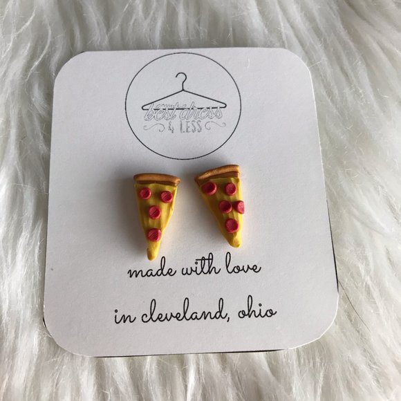 bestdress4less Jewelry - 🎄 3/$30 - Pizza Slice Handmade Clay Stud Earrings